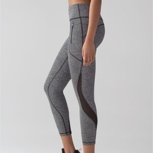 lululemon 7/8 Length Invigorate Black and White Leggings